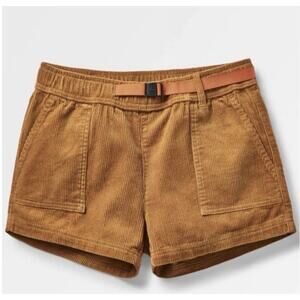 Brown Corduroy Women Shorts